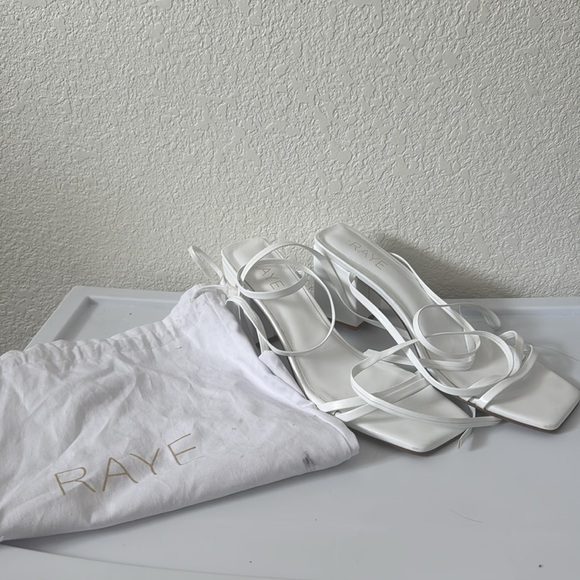 Raye Ibiza Heels White Size 10 - Picture 2 of 6